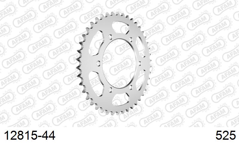 AFAM Rear Sprocket, 525 (OE Pitch), Steel - 44T, 110 links reqd