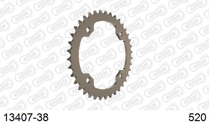 AFAM Rear Sprocket, 520 (OE Pitch), Alu - 38T (orig size) – Yamaha YFZ450 ATV 2003–2026