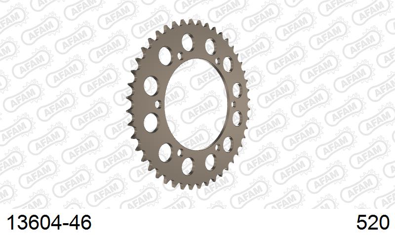 AFAM Rear Sprocket, 520 conversion, Alu - 46T, 110 links reqd – Yamaha FZ8 / Fazer 800 2010–2015 / Yamaha FZS600 Fazer 1998–2003