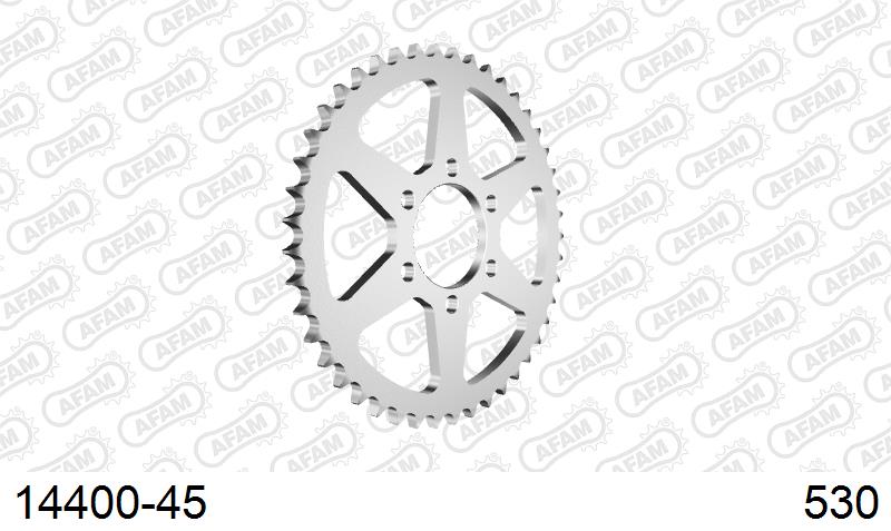 AFAM Rear Sprocket, 530 (OE Pitch), Steel - 45T (orig size) (14400-45)