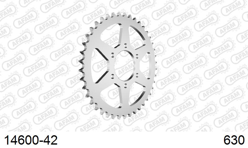 AFAM Rear Sprocket, 630 (OE Pitch), Steel - 42T (orig size)