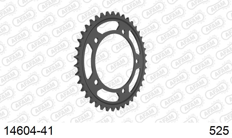 AFAM Rear Sprocket, 525 (OE Pitch), Steel - 41T (orig size) (14604-41)