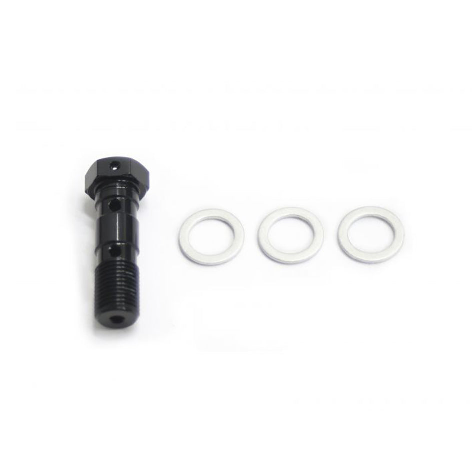 Galespeed Double Banjo Bolt - Black Anodised Aluminium - M10xP1.00mm (For use with Galespeed Master Cylinders)