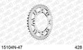 AFAM Rear Sprocket, 428 (OE Pitch), Alu - 47T, 122 links reqd