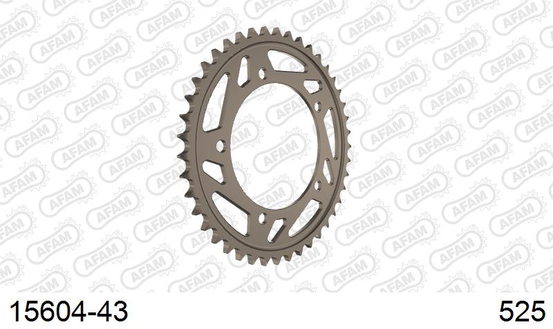 AFAM Rear Sprocket, 525 conversion, Alu - 43T, 112 links reqd