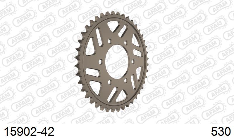 AFAM Rear Sprocket, 530 (OE Pitch), Alu - 42T (orig size) – Suzuki GSX-R1100 1993–1994 / Suzuki GSX-R750 1992–1995