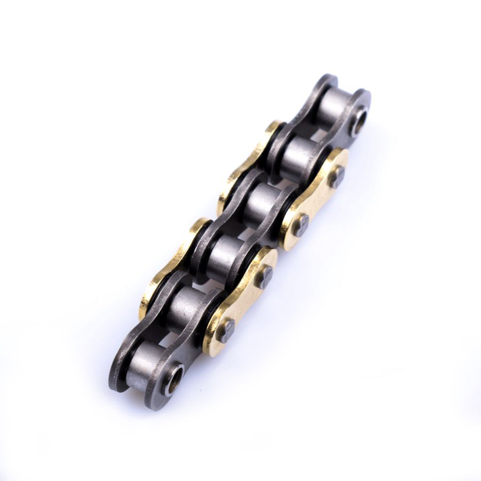 AFAM Xs-Ring Reinforced Plus Chain & Steel Sprocket Kit, 520 (OE Pitch) - Gold 112 link Xs-Ring Reinforced Plus chain, 16T steel/40T Steel s