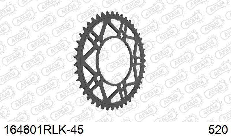 AFAM Rear Sprocket, 520 conversion, Steel - 45T (orig size) – BMW S1000R Naked 2014–2020 / BMW S1000RR 2010–2018