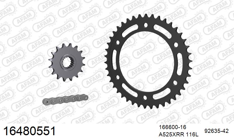 AFAM XS-ring Extra Reinforced Chain & Steel Sprocket Kit, 525 (OE Pitch) – BMW F800GS 2011–2018 / BMW F800GS Adventure 2013–2018