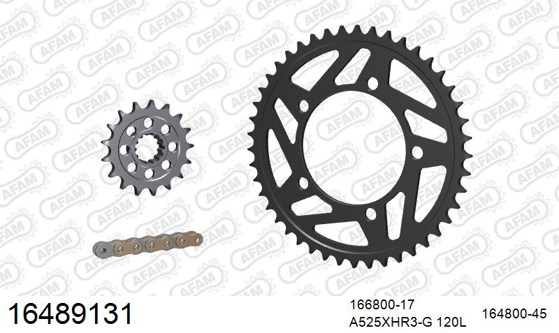 AFAM XS-ring Hyper reinforced Chain & Steel Sprocket Kit, 525 (OE Pitch) – BMW S1000R Naked 2014–2020 / BMW S1000RR 2014–2018