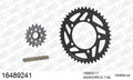 AFAM XS-ring Hyper reinforced Chain & Steel Sprocket Kit, 525 (OE Pitch) - Gold 118 link XS-ring Hyper reinforced chain, 17T steel/44T Steel