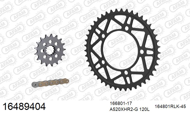 AFAM XS-ring Hyper reinforced Chain & Racing Superlight Steel Sprocket Kit, 520 conversion – BMW S1000R Naked 2014–2020 / BMW S1000RR 2014–2018