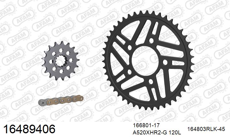 AFAM XS-ring Hyper reinforced Chain & Racing Superlight Steel Sprocket Kit, 520 conversion – BMW S1000R Naked 2017–2020 / BMW S1000RR 2014–2018