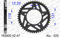 AFAM Rear Sprocket, 525 (OE Pitch), Alu - 43T, 120 links reqd
