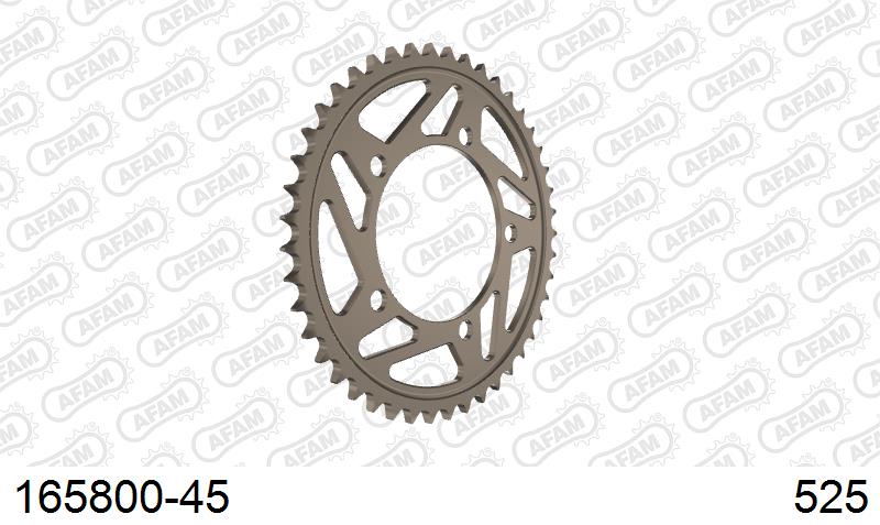 AFAM Rear Sprocket, 525 (OE Pitch), Alu - 45T (orig size) – BMW S1000R Naked 2014–2020 / BMW S1000RR 2010–2018