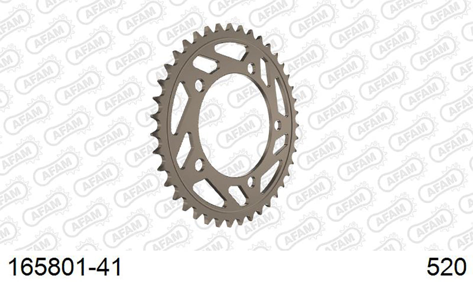 AFAM Rear Sprocket, 520 conversion, Alu - 41T, 118 links reqd