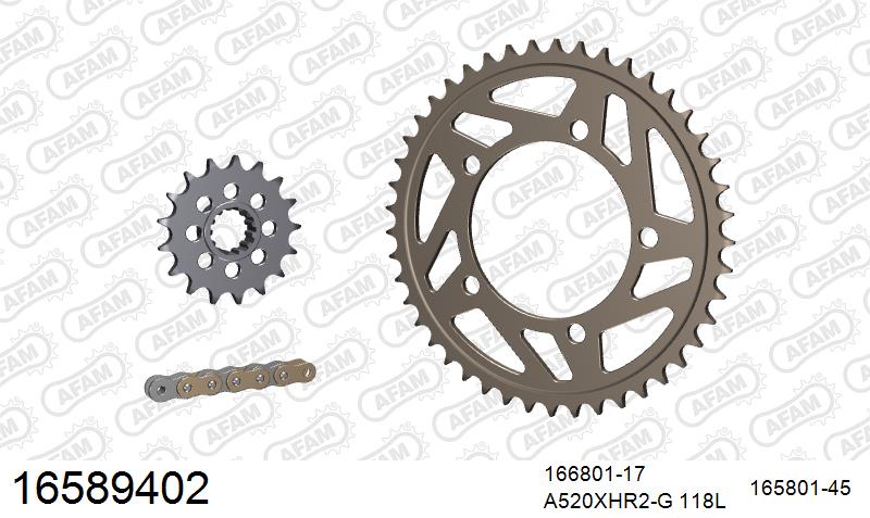 AFAM XS-ring Hyper reinforced Chain & Alu Sprocket Kit, 520 conversion – BMW S1000RR 2012–2014
