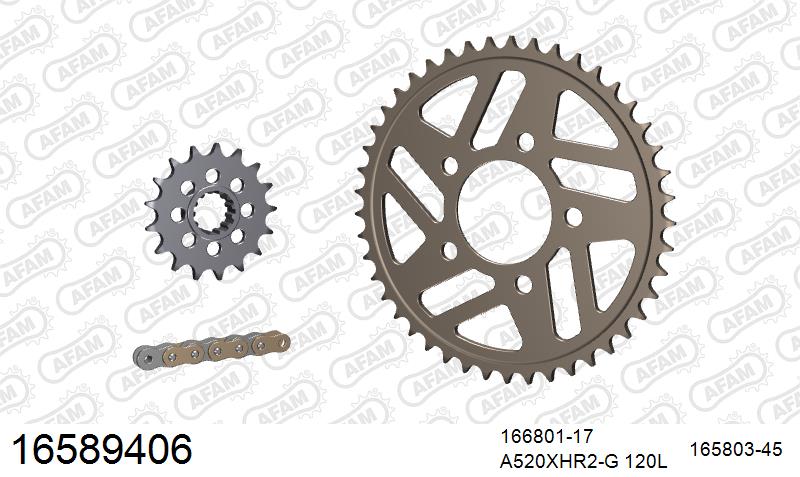 AFAM XS-ring Hyper reinforced Chain & Alu Sprocket Kit, 520 conversion – BMW S1000R Naked 2017–2020 / BMW S1000RR 2014–2018