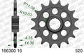 AFAM Front Sprocket, 520 (OE Pitch), Steel - 16T, 112 links reqd – BMW G310GS 2017–2025 / BMW G310R 2017–2026