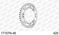 AFAM Rear Sprocket, 420 (OE Pitch), Alu - 46T, 110 links reqd