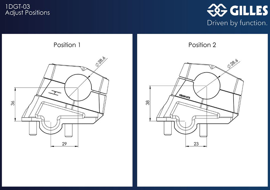 Gilles 2 Position Fixed Riser Kit (1DGT-03-B)