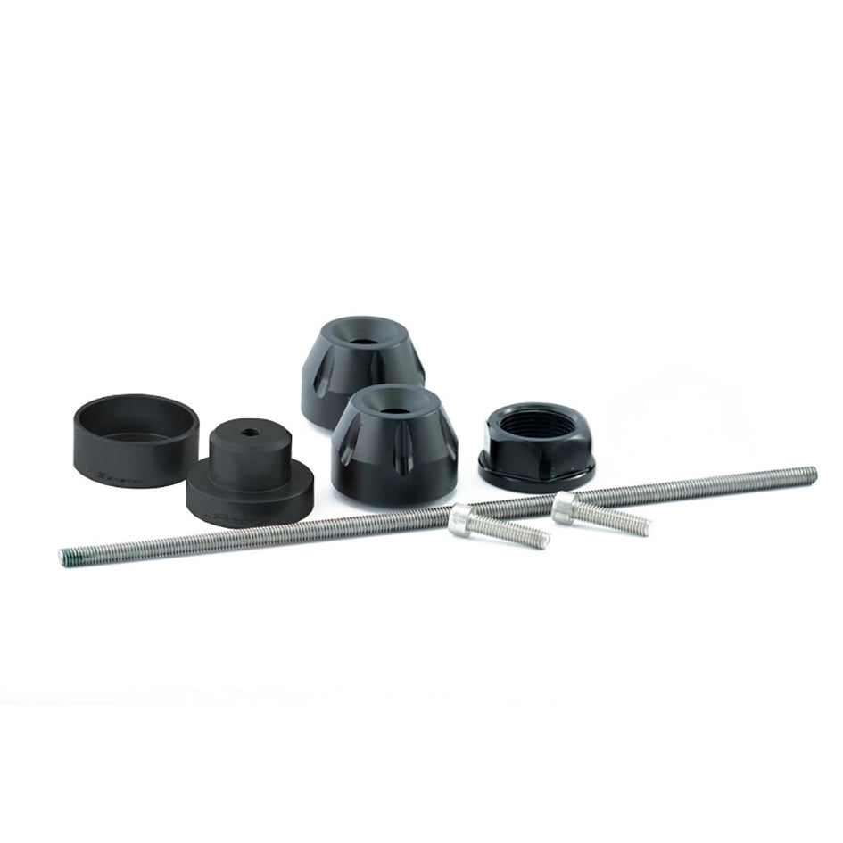 MG Biketec Teflon / Alu Swingarm Protector Set Incl. Bolts, Black (2002-656018)
