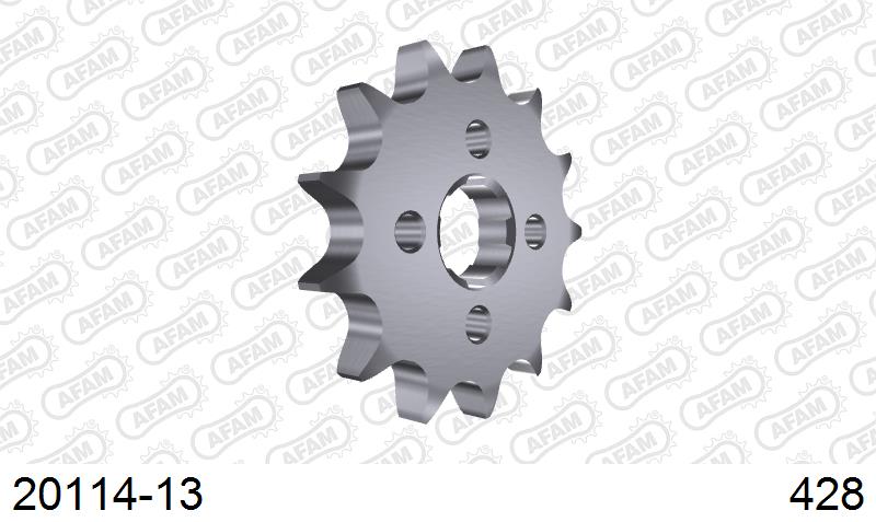 AFAM Front Sprocket, 428 (OE Pitch), Steel - 13T, 118 links reqd – Honda CRF125F 2016–2026