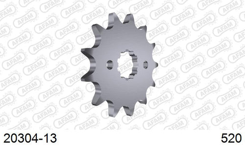 AFAM Front Sprocket, 520 (OE Pitch), Steel - 13T, 102 links reqd – Honda NSR250R / SE 1990–1993