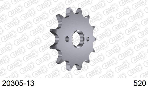 AFAM Front Sprocket, 520 (OE Pitch), Steel - 13T (orig size) (20305-13)