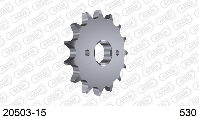 AFAM Front Sprocket, 530 (OE Pitch), Steel - 15T (orig size) – Honda FT500 1982–1984