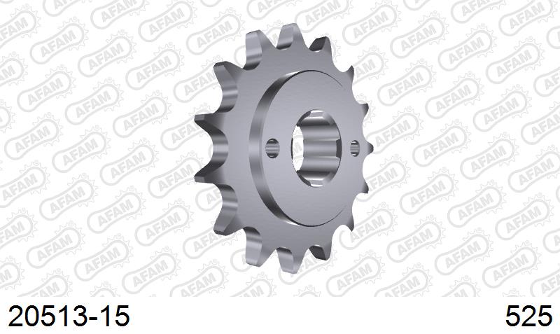AFAM Front Sprocket, 525 (OE Pitch), Steel - 15T (orig size) – Honda XBR500 / GB500 1985–1988