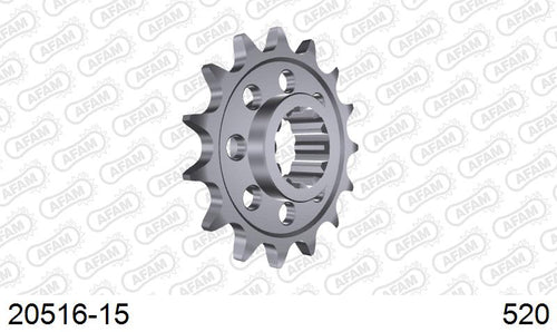 AFAM Front Sprocket, 520 conversion, Steel - 15T (orig size) – Honda CB600 Hornet 1998–2004 / Honda CBR600F 1997–1998
