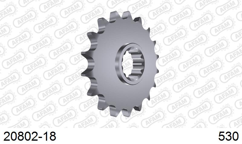 AFAM Front Sprocket, 530 (OE Pitch), Steel - 18T (orig size) – Honda CB1100 2014–2016 / Honda CB1100EX 2017–2019