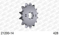 AFAM Front Sprocket, 428 (OE Pitch), Steel - 14T (orig size) (21200-14)