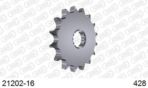 AFAM Front Sprocket, 428 (OE Pitch), Steel - 16T (orig size) (21202-16)