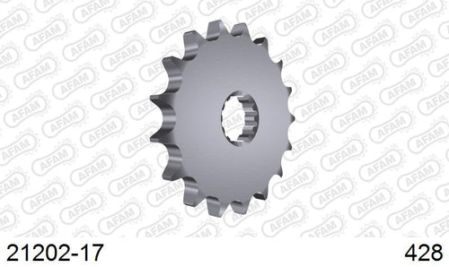 AFAM Front Sprocket, 428 (OE Pitch), Steel - 17T, 138 links reqd