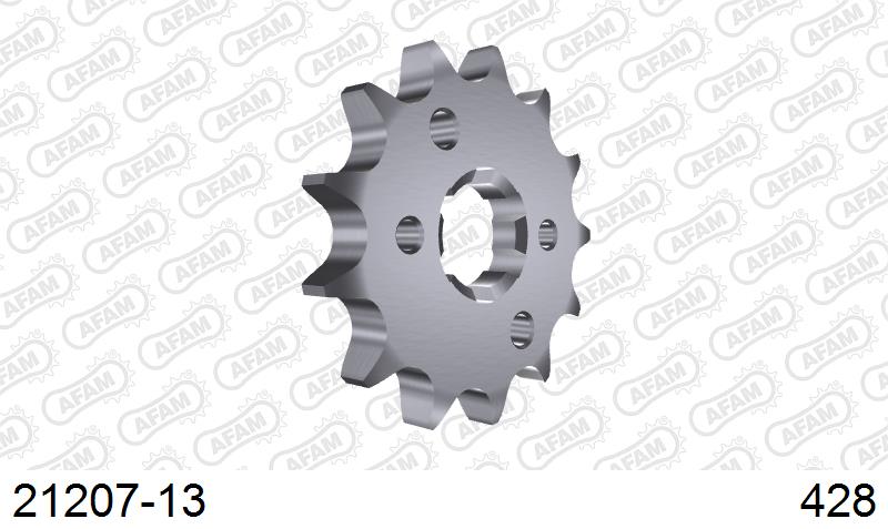 AFAM Front Sprocket, 428 (OE Pitch), Steel - 13T, 118 links reqd (21207-13)