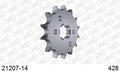 AFAM Front Sprocket, 428 (OE Pitch), Steel - 14T (orig size) (21207-14)