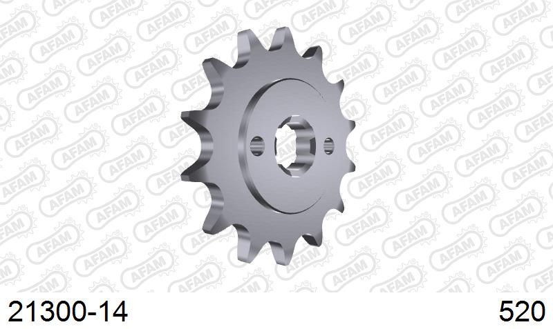 AFAM Front Sprocket, 520 (OE Pitch), Steel - 14T (orig size) (21300-14)