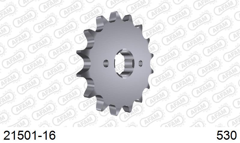 AFAM Front Sprocket, 530 (OE Pitch), Steel - 16T (orig size) (21501-16)