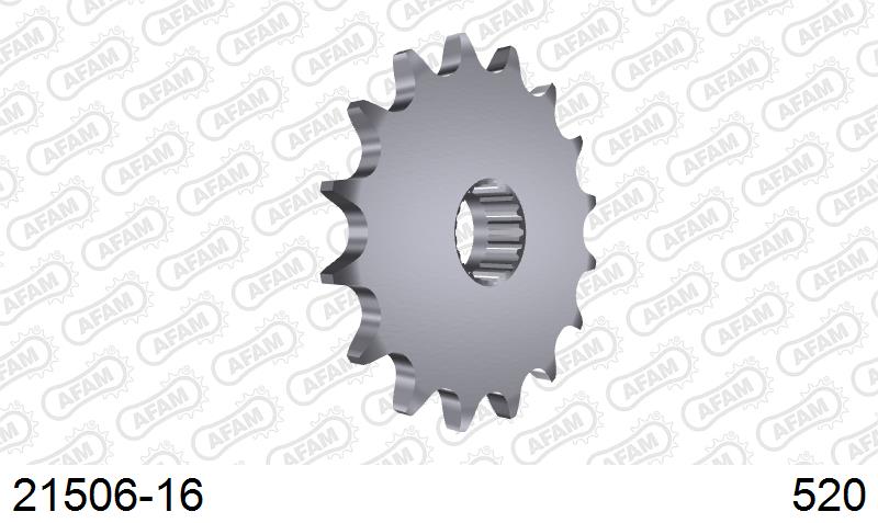 AFAM Front Sprocket, 520 (OE Pitch), Steel - 16T, 110 links reqd – Yamaha XJ600 Diversion 1991–1997 / Yamaha XJ600S Diversion 1998–2003