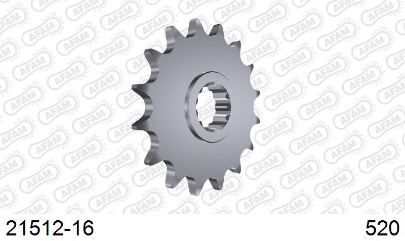 AFAM Front Sprocket, 520 (OE Pitch), Steel - 16T (orig size) – Yamaha XJ6N / S / Diversion (600cc) 2009–2016