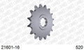 AFAM Front Sprocket, 520 (OE Pitch), Steel - 16T (orig size) – Kawasaki ZX-6R 2007–2022 / Yamaha XTZ750 Super Tenere 1989–1996