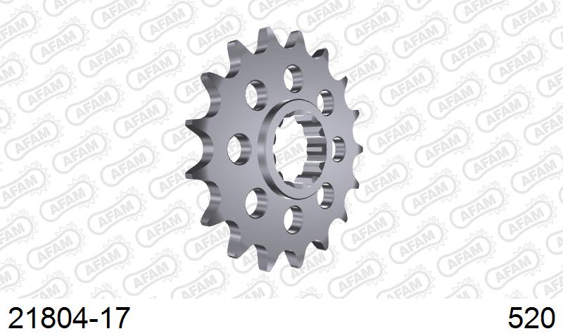 AFAM Front Sprocket, 520 conversion, Steel - 17T (orig size) – Yamaha YZF-R1 1998–2014