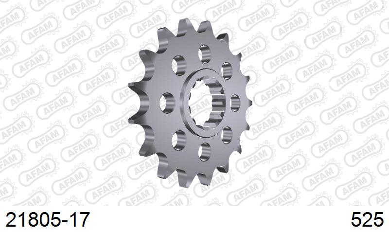 AFAM Front Sprocket, 525 conversion, Steel - 17T (orig size) – Yamaha YZF-R1 1998–2014