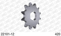 AFAM Front Sprocket, 420 (OE Pitch), Steel - 12T (orig size) (22101-12)