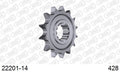 AFAM Front Sprocket, 428 (OE Pitch), Steel - 14T (orig size) – Kawasaki KLX125 2004–2006 / Suzuki DRZ125 2009–2020