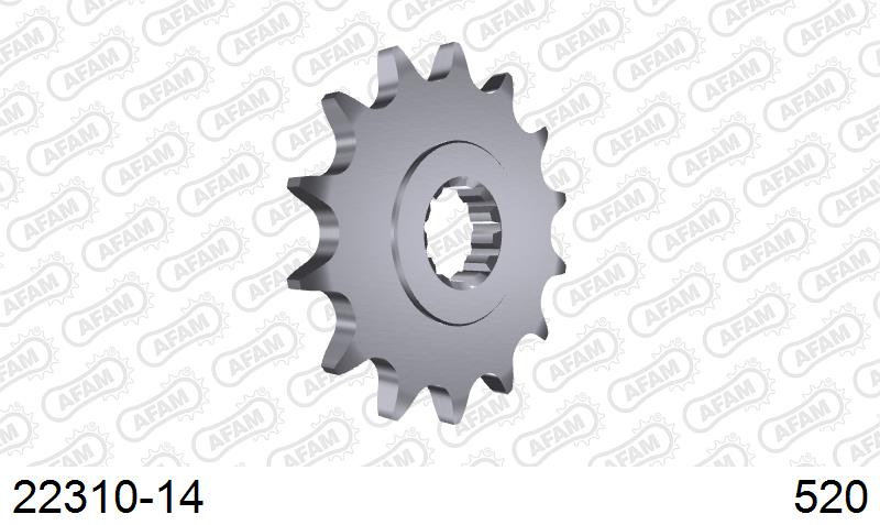 AFAM Front Sprocket, 520 (OE Pitch), Steel - 14T (orig size) (22310-14)