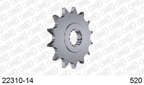 AFAM Front Sprocket, 520 (OE Pitch), Steel - 14T (orig size) (22310-14)