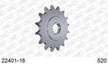 AFAM Front Sprocket, 520 (OE Pitch), Steel - 16T, 108 links reqd (22401-16)